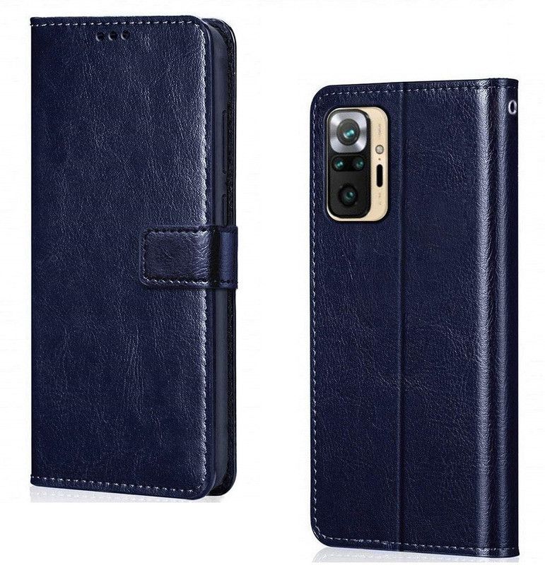 COVERBLACK Flip Cover for Mi REDMI Note 10S  (Blue, Dual Protection, Pack of: 1)