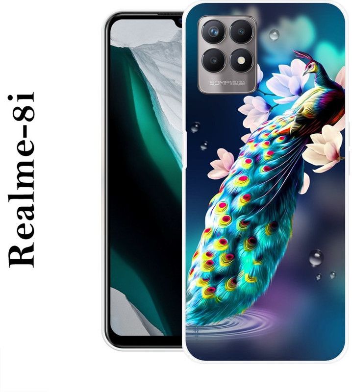 SHIVKUDI Back Cover for Realme 8i  (Multicolor, Silicon)