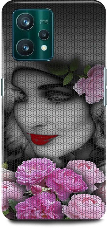 play fast Back Cover for Realme 9 Pro 5G, RMX3471 FLOWER, GIRL, BEAUTY, NET, ART  (Multicolor, Hard Case)