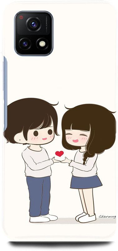 play fast Back Cover for Vivo Y72 5G, V2060 CUTE, BOY, CUTE, GIRL, LOVE, COUPLE, HEART  (White, Hard Case, Pack of: 1)