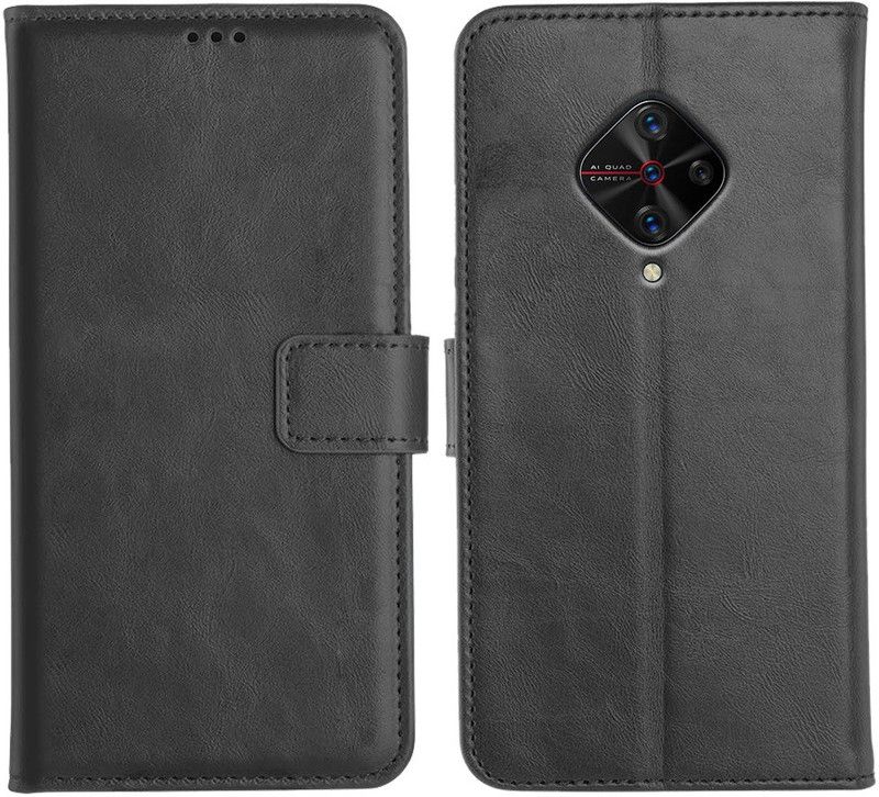 Orosky Flip Cover for Vivo S1 Pro  (Black, Dual Protection)