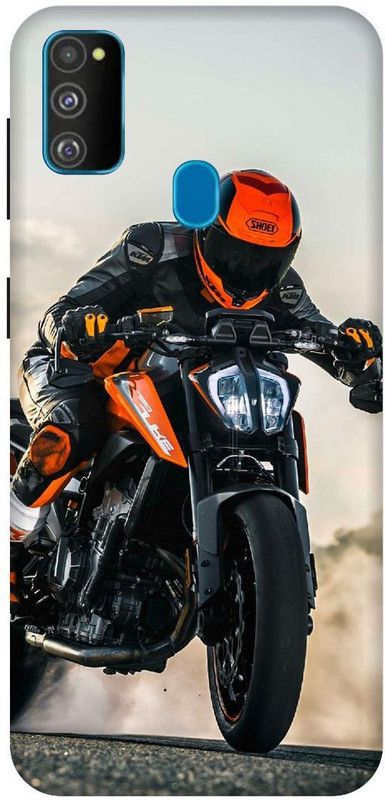 SSMORYA Back Cover for Samsung Galaxy M30s (Bike, Biker) Printed Back Cover  (Multicolor, Waterproof, Pack of: 1)
