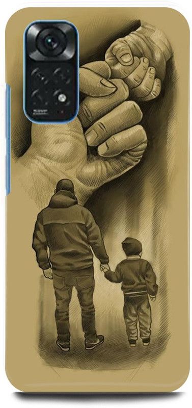 play fast Back Cover for POCO M4 Pro FATHER, PAPA, DAD, SON, LOVE, HAND, SHAKE  (Brown, Hard Case, Pack of: 1)