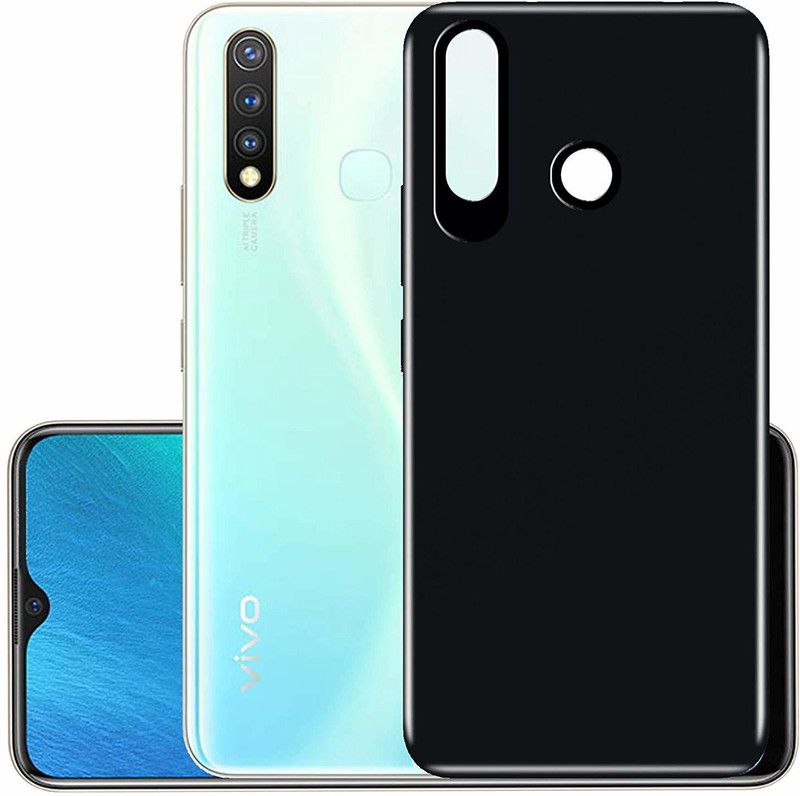 Caseline Back Cover for Vivo Y19  (Black, Grip Case, Silicon, Pack of: 1)