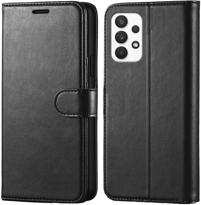 ONCRAVES Flip Cover for Samsung Galaxy A72 5G (Black, Cases with Holder)  (Black, Dual Protection, Pack of: 1)
