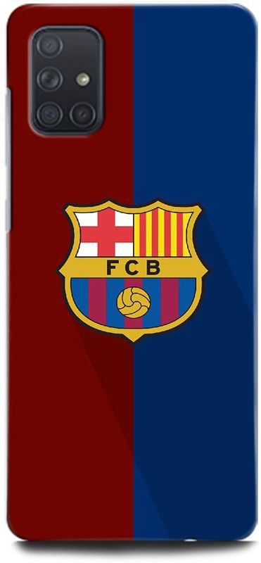 ORBIQE Back Cover for Samsung Galaxy A71 BARCELONA, LOGO, BARCELONA EMBLEM, FOOTBALL, FCB, SPORTS  (Multicolor, Hard Case, Pack of: 1)