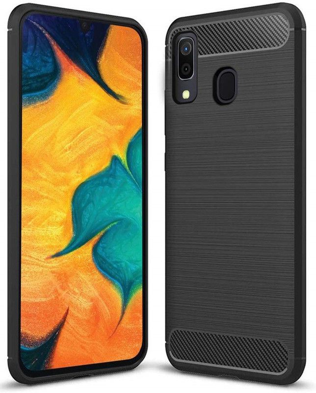 Caseline Back Cover for SAMSUNG GALAXY A30  (Black, Grip Case, Pack of: 1)