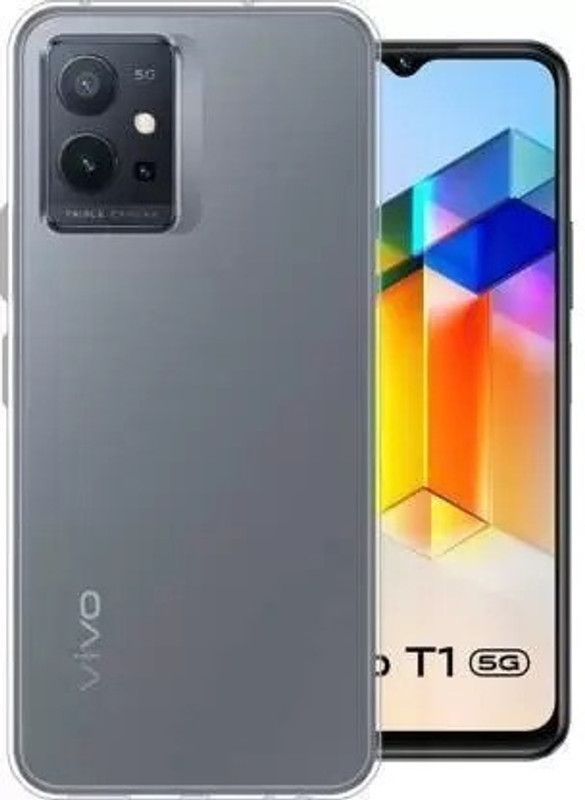 DSCASE Back Cover for Vivo T1 5G, Vivo Y75 5G, IQOO Z6 5G  (Transparent, Shock Proof, Silicon, Pack of: 1)