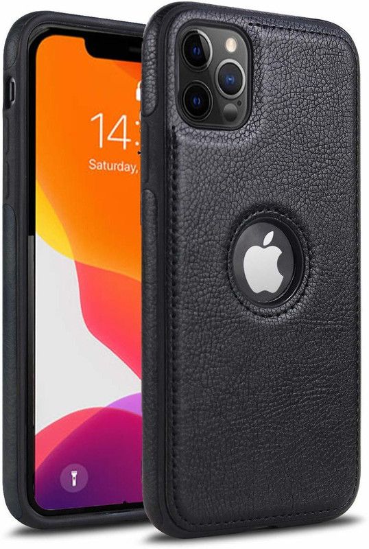 ELEF Back Cover for Apple Iphone 11 Pro Super Slim Luxury Premium Elegant PU Faux Leather Back Cover  (Black, Dual Protection, Pack of: 1)