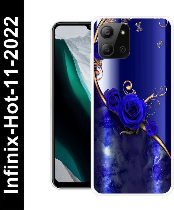 Aabra Back Cover for Infinix Hot 11 2022  (Blue, Flexible, Silicon, Pack of: 1)
