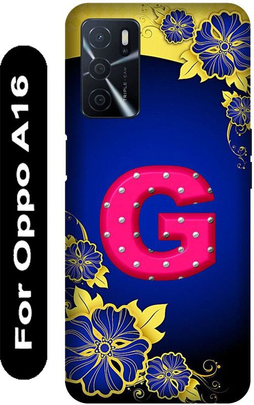 SSMORYA Back Cover for OPPO A16, G Letter Pink Printed  (Multicolor, Hard Case, Pack of: 1)