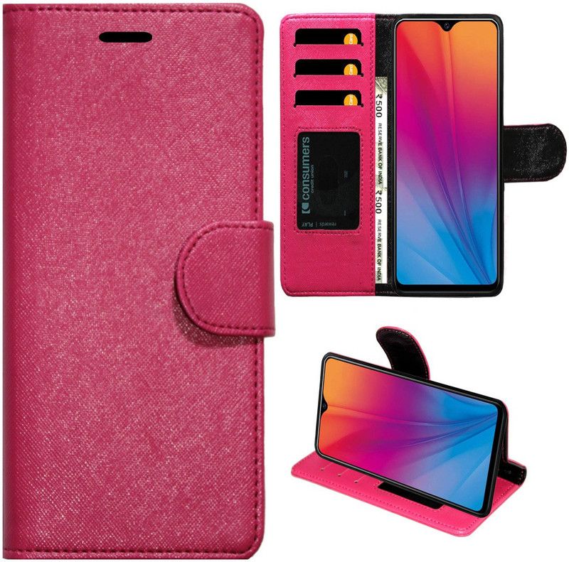 Gizmofreaks Flip Cover for Vivo Y91i  (Pink, Pack of: 1)