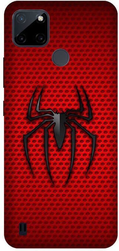 SRIJONI Back Cover for Realme C21Y  (Red, Black)