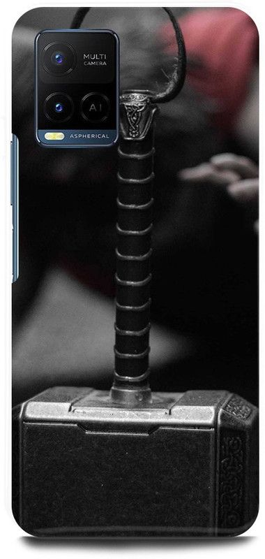DIKRO Back Cover for Vivo Y33T, V2146, THOR, HAMMER, AVENGER, AVENGERS  (Grey, Hard Case, Pack of: 1)