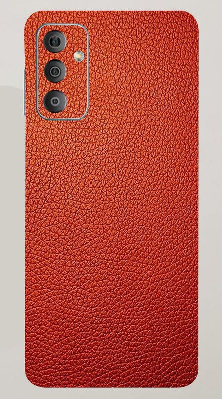 Mclaxa Red Leather Mobile Back Skin, Red Leather, SAMSUNG GALAXY F23 5G Mobile Skin  (Red Leather Skin With Super Matte Finish)