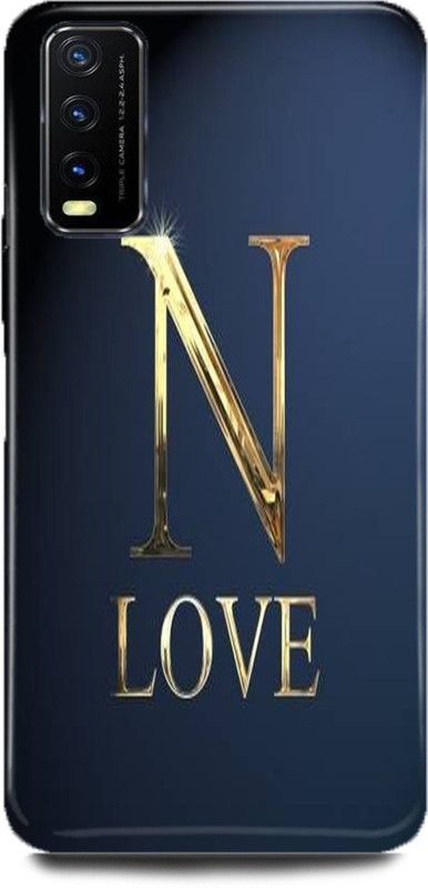 FUGGA Back Cover for Vivo Y12s, V2033, N, LETTER, ALPHABET, LOVE, N, NAME  (Multicolor, Hard Case, Pack of: 1)