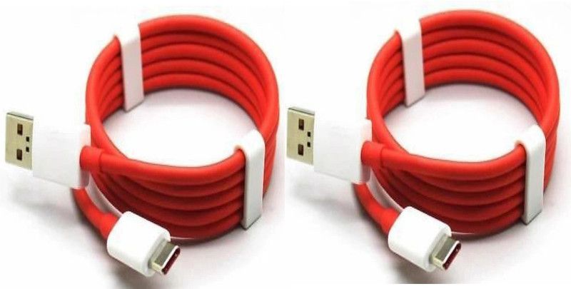 P3A USB Type C Cable 1.2 m Cable Type C Fast Charge For OnePlus7Pro/ 7T/ 8 Pro 8 A1.2 mUSB1.2m 2 Nos  (Compatible with Mobile phone, Lapto, Desktop, Tab, Red, Pack of: 2)
