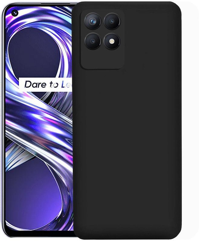CEDO Back Cover for Realme 8i  (Black, Camera Bump Protector, Silicon, Pack of: 1)