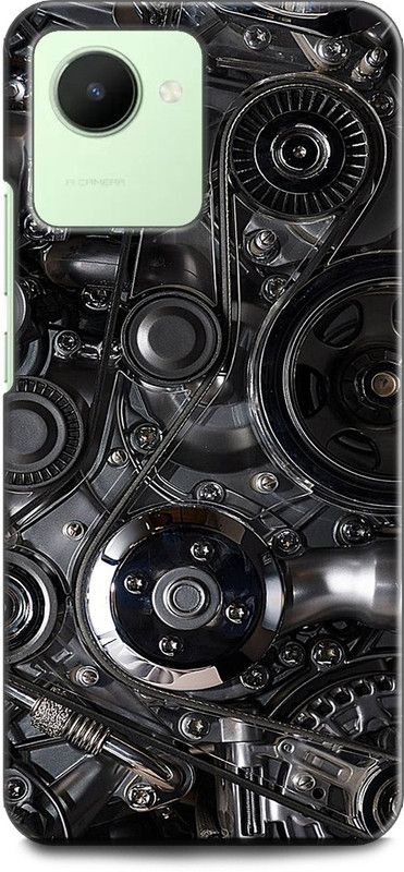 WallCraft Back Cover for Realme Narzo 50i Prime, RMX3506 ENGINE, FERRARI, ENGINE, BLACK, CAR, MOTOR  (Multicolor, Dual Protection, Pack of: 1)