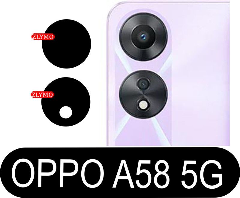 Zlymo Back Camera Lens Glass Protector for OPPO A58 5G  (Pack of: 2)