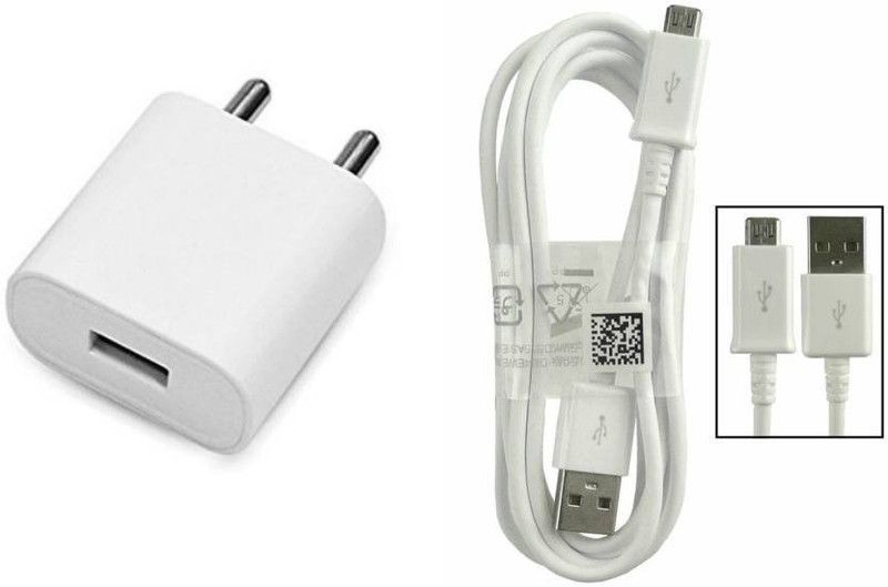 Mzee NA 2.4 A Mobile Wall Charger USB Charging/Sync & Data Transfer High Speed Data Cable for O_P_OAndroid Phones/Tablet Power Bank Charger with Detachable Cable  (White, Cable Included)