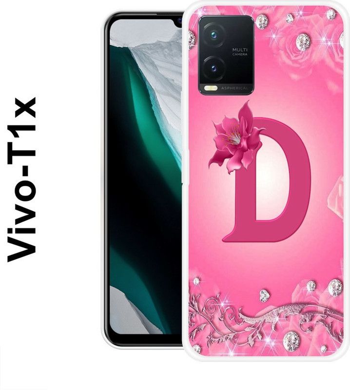 SUPER CASE Back Cover for Vivo T1x  (Pink, Grip Case, Silicon)