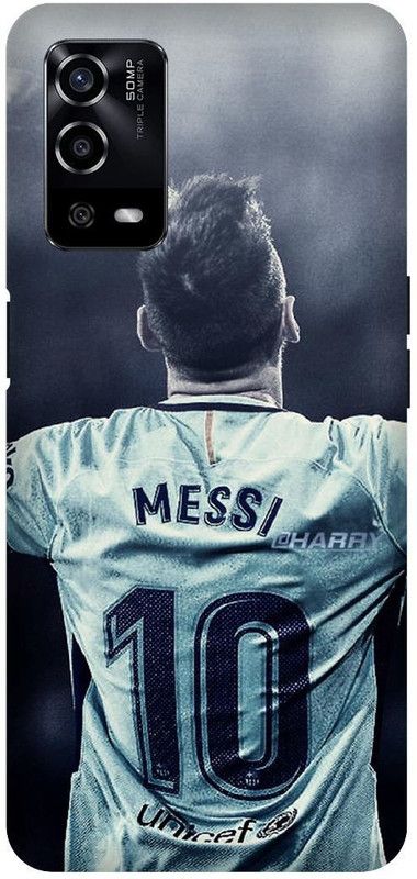 UMPRINT Back Cover for Oppo A55/CPH2325, Messi, Lione Messi 10 Printed Back Cover  (Multicolor, Hard Case, Pack of: 1)