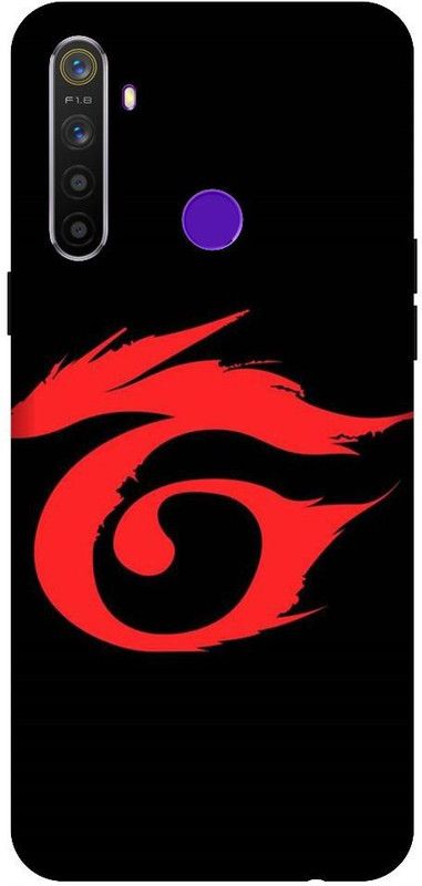 URCHIN Back Cover for Realme 5  (Black, Red, Shock Proof, Pack of: 1)