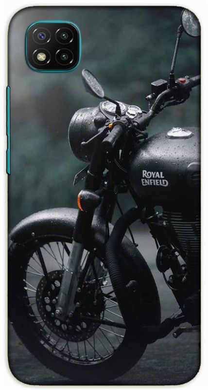 iprinto Back Cover for Poco C3 Royal Enfield Automobile Back Cover  (Grey, Hard Case, Pack of: 1)