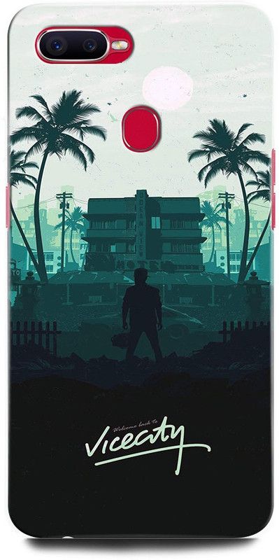 INTELLIZE Back Cover for Realme 2 Pro RMX1807 GTA VICE CITY, GAME, GUN, BIKE, CAR, GTAVICECITY GAME  (Multicolor, Hard Case, Pack of: 1)