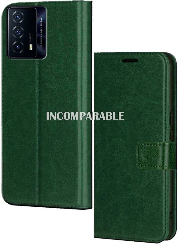 Incomparable Back Cover for Vivo iQOO Z5  (Green, Cases with Holder, Pack of: 1)