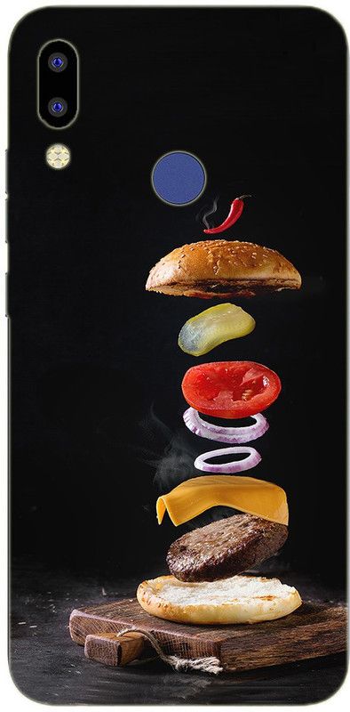 METOO Back Cover for Tecno id5b, Burger Design Back Cover_Print_264  (Multicolor, Dual Protection, Silicon, Pack of: 1)