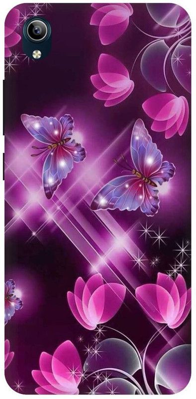 Zaplab Back Cover for Vivo Y91i/Vivo 1820, Butterfly and Rose Printed  (Multicolor, Hard Case, Pack of: 1)