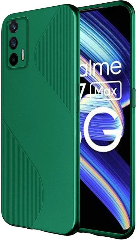 Casotec Back Cover for Realme X7 Max 5G, Realme GT 5G S-Style TPU Case  (Green, Flexible, Silicon, Pack of: 1)