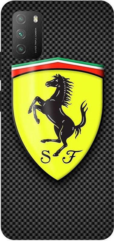 URCHIN Back Cover for Poco M3 ferrari, Ferrari logo, car, sports car, supercar  (Multicolor, Shock Proof, Pack of: 1)
