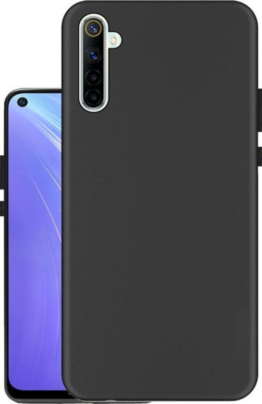 Skcase Back Cover for Realme 6  (Black, Matte Finish, Pack of: 1)