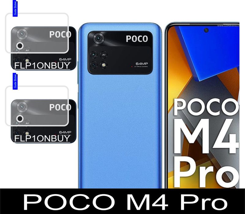 Flp1onBuy Back Camera Lens Glass Protector for Poco M4 Pro  (Pack of: 2)