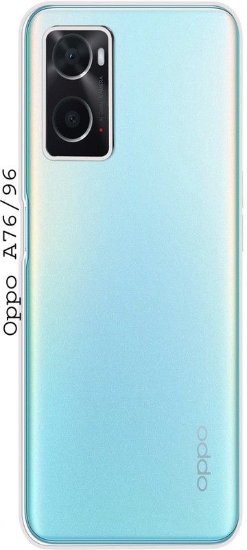 Taimoor Sales Back Cover for Oppo A76, Oppo A96  (Transparent, Flexible, Silicon, Pack of: 1)