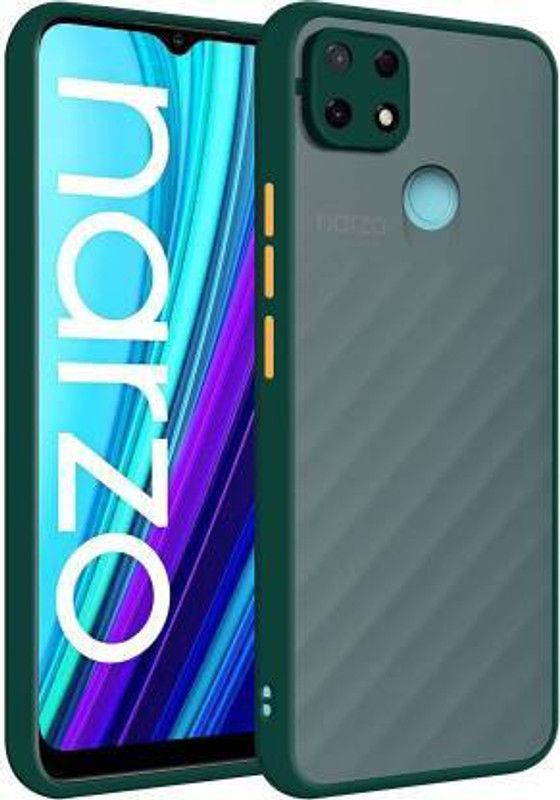 BooZ Back Cover for Realme Narzo 30A, Realme C25  (Green, Camera Bump Protector, Pack of: 1)