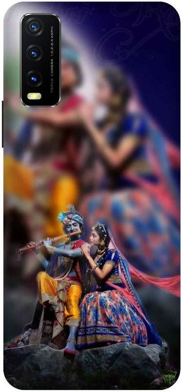 URCHIN Back Cover for Vivo Y20 Radha Krishna, Krishna and radha, Krishna, God  (Multicolor, Shock Proof)