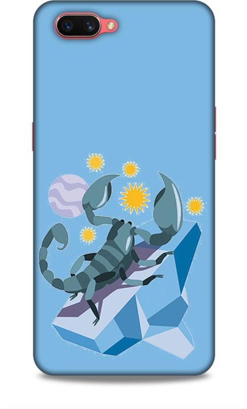 Keviv Back Cover for Realme C1, OPPO A3s  (Blue, 3D Case, Pack of: 1)