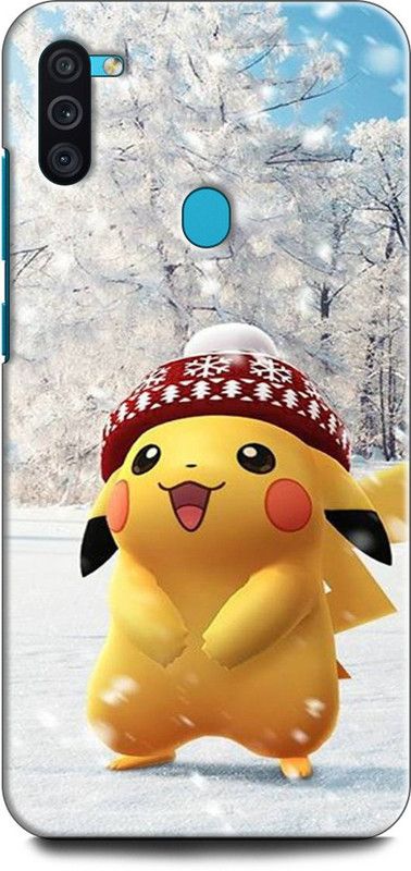 Afterglow Back Cover for SAMSUNG Galaxy M11 PIKACHU, CARTOON, POKEMON, CUTE, PIKACHU POKEMON, LOVE  (Multicolor, Shock Proof, Pack of: 1)