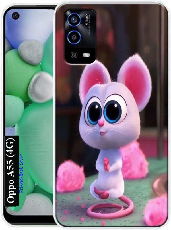 CUTECASE Back Cover for Oppo A55 (4G)  (Multicolor, Dual Protection, Silicon, Pack of: 1)