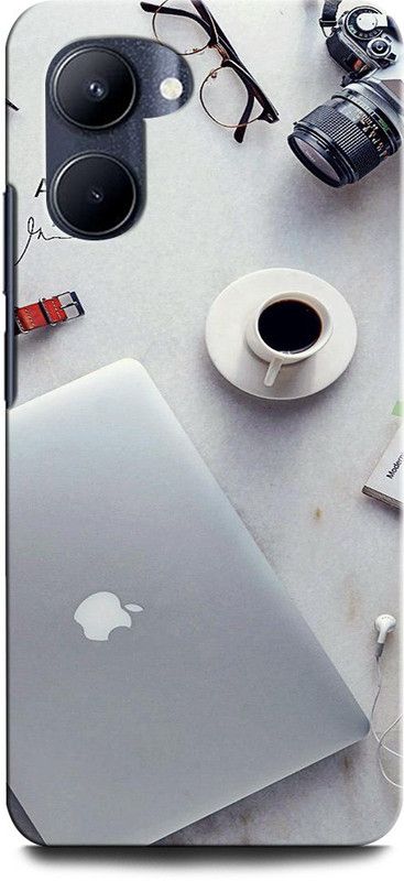 ORBIQE Back Cover for Realme C33 APPLE, LAPTOP, EARPHONE, CAMERA  (Multicolor, Hard Case, Pack of: 1)