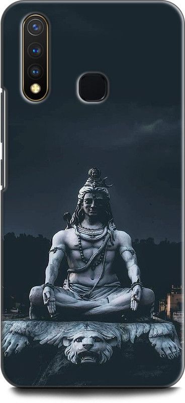 KEYCENT Back Cover for Vivo Y19, Vivo 1915 OM, SHIVJI, LORD SHIVA, MAHADEV, BHOLENATH, GOD, TRISHUL, Nature  (Multicolor, Pack of: 1)