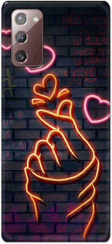 NDCOM Back Cover for Samsung Galaxy Note 20 Swag Cute Hearts Printed  (Multicolor, Hard Case, Pack of: 1)