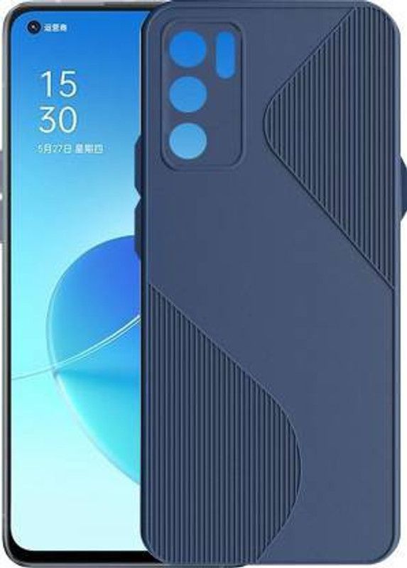 SILIBEE Back Cover for Oppo Reno 6 Pro 5G, Oppo Reno 6 Pro  (Blue, Matte Finish, Silicon, Pack of: 1)
