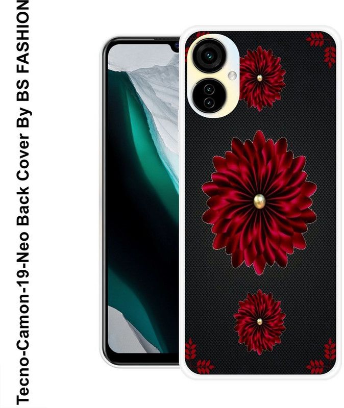 BSRAJ Back Cover for Tecno Camon 19 Neo  (Black, Red, Silicon)