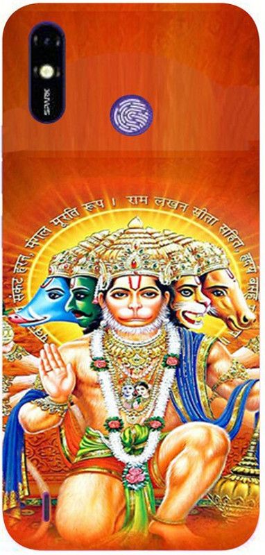 Skyhawk Back Cover for Tecno Spark Go Plus Panch Mukhi Hanuman  (Multicolor, Waterproof, Silicon, Pack of: 1)