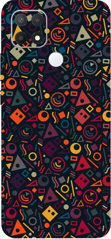 LAMHA Oppo A15s Mobile Skin  (Ultra Super Geometric Shape With High Matte Finish.)